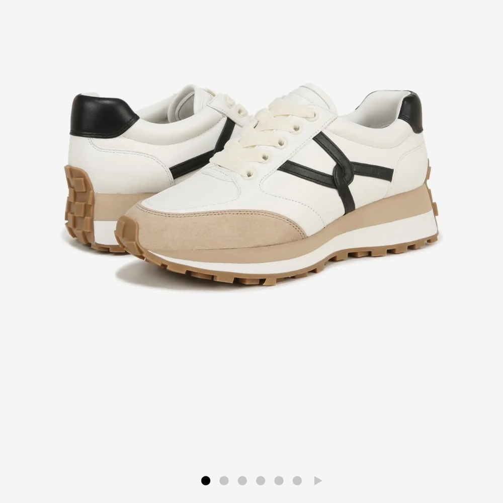 Veronica Beard White and Black Women's Sneakers